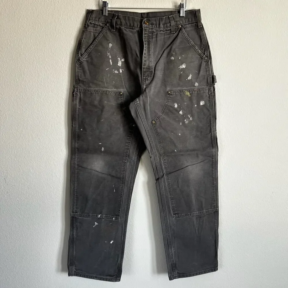 Carhartt gray double knee work wear carpenter pants